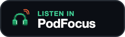 Listen in PodFocus badge, dark